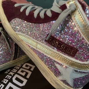 GGDB Pink Glitter & Burgundy slides- 38/8